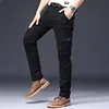 Pantaloni cargo da uomo a gamba dritta elastica ampia