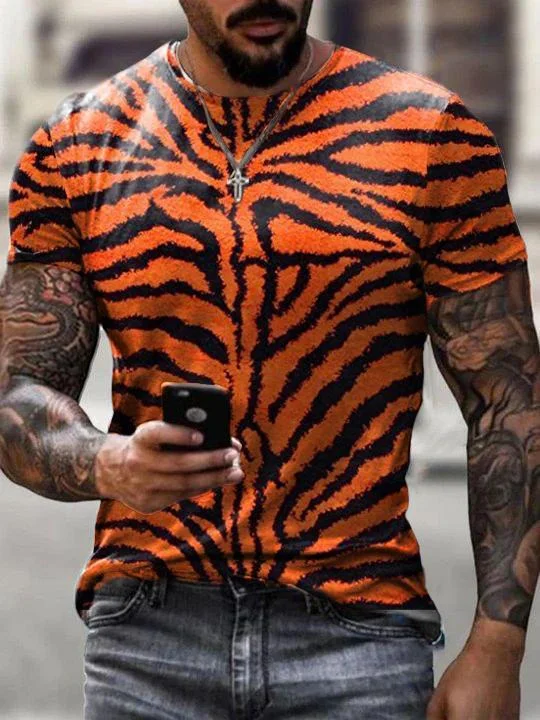 Men Print Casual T-shirts-10