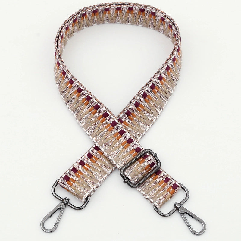 Polyester Cotton Stripe Bag Strap