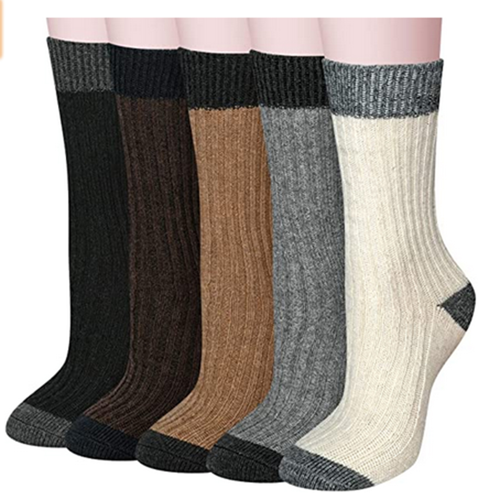 

5 Pairs Splicing Color Vintage Men Socks, 501 Original