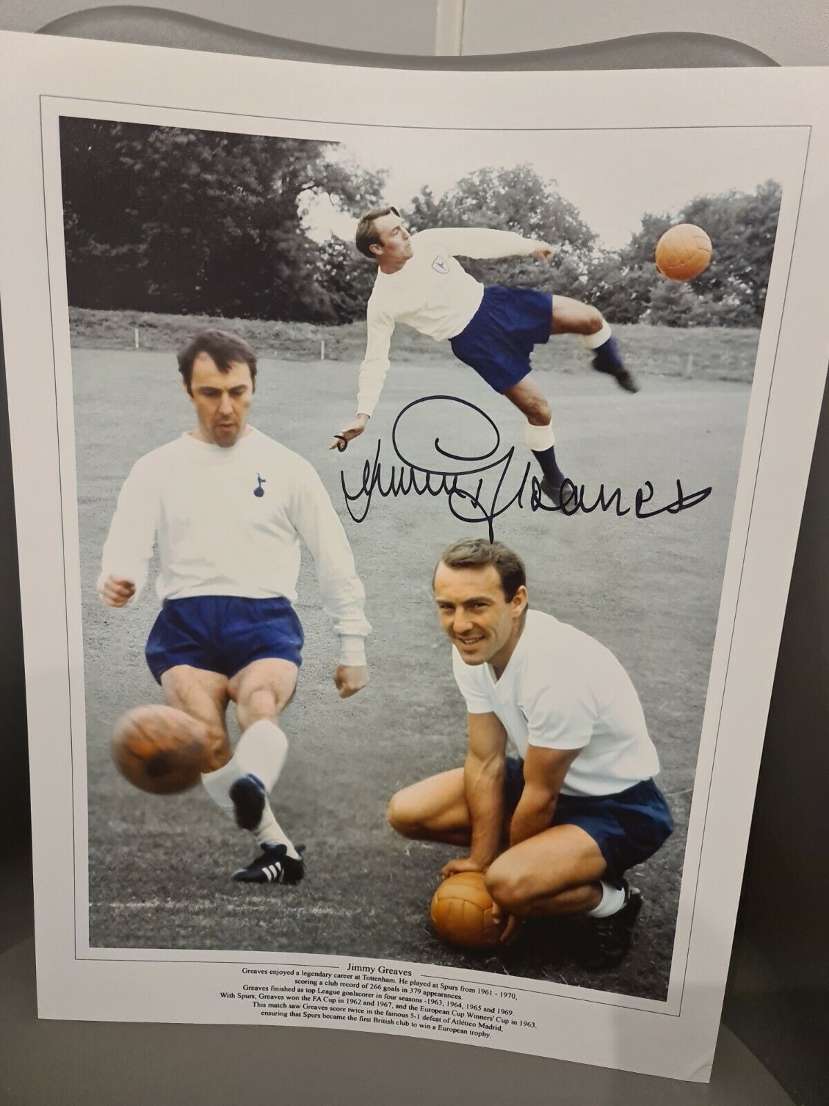 JIMMY GREAVES - TOTTENHAM HOTSPUR LEGEND - SUPERB SIGNED Photo Poster painting DISPLAY