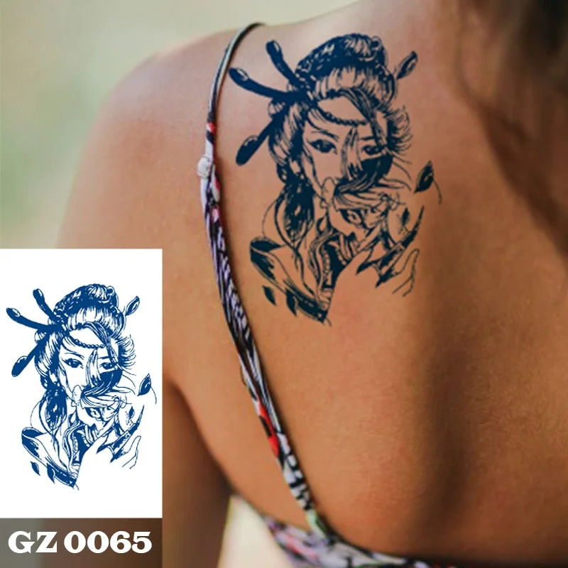 1Pcs Ink Juice Butterfly Text Tattoos Body Art Waterproof Temporary Tattoo Sticker For Men Women