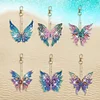 6Pcs DIY Diamond Painting Butterfly Keychain