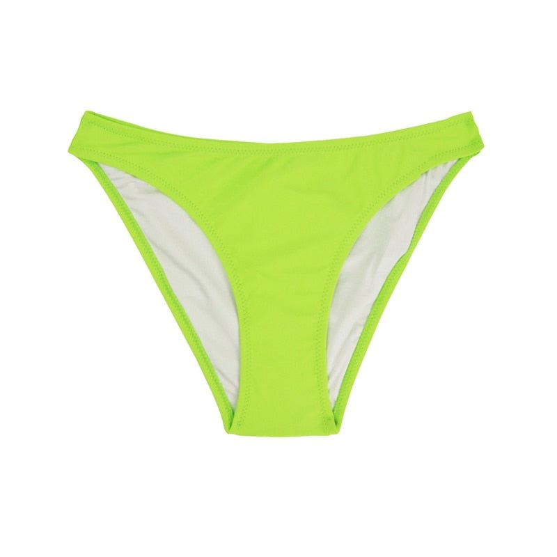 2021 Sexy Bikini Bottoms Low Waist Two-Piece Separates Pants Swimsuit Beach Women Swimwear Solid Sport Shorts Bodysuit B608
