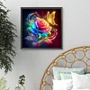 Diamond Painting -5D Full Round Drill Neon Rose Butterfly(40x40cm-Box Packagin)