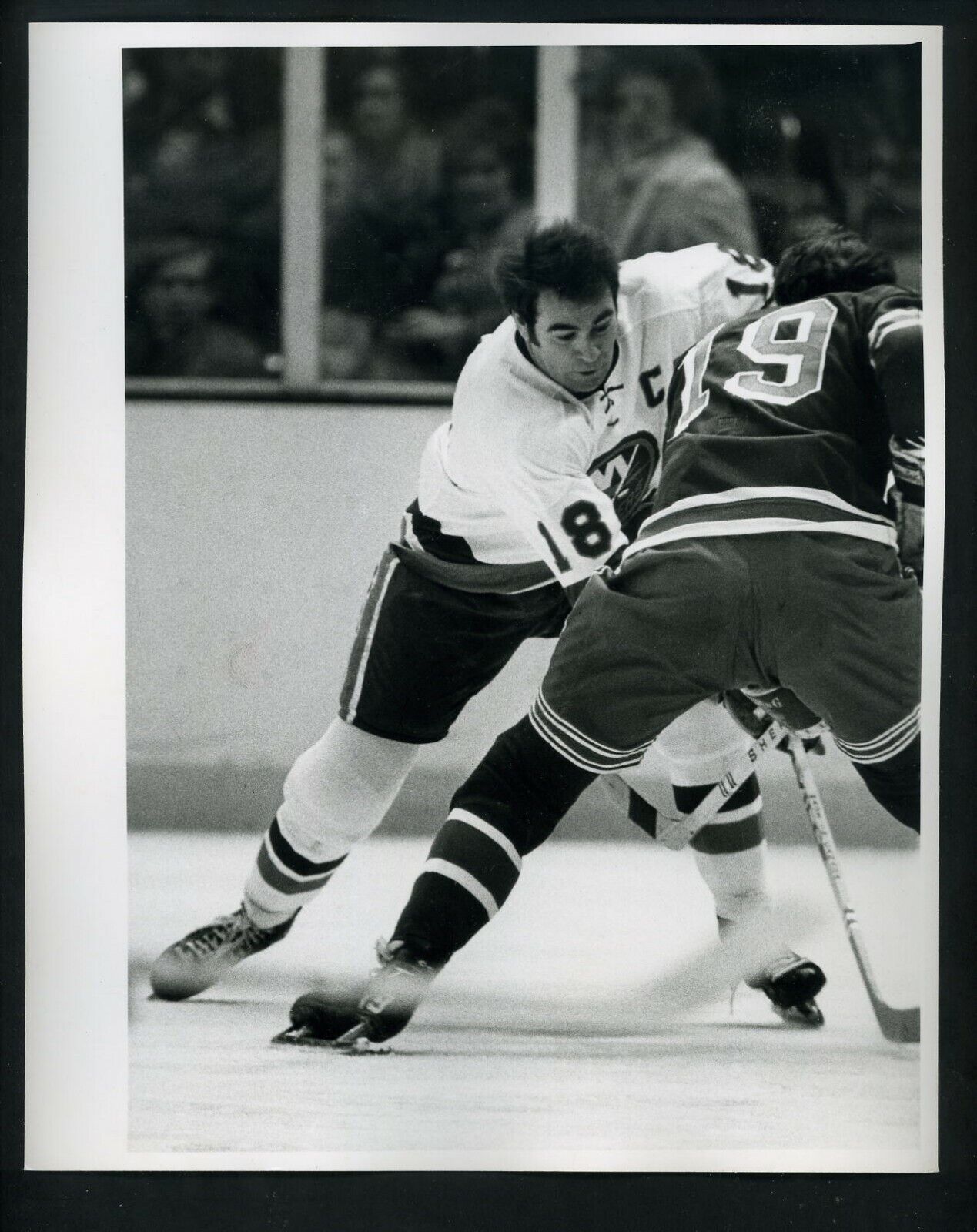 Ed Westfall circa 1970's Press Original Photo Poster painting New York Islanders