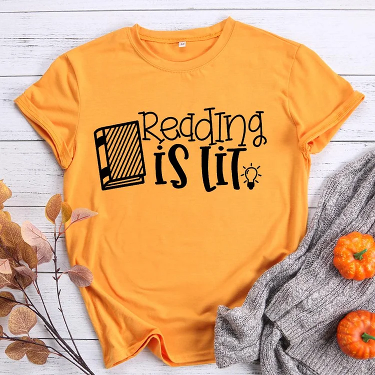 ANB -   Reading is lit Book Lovers Tee-010838