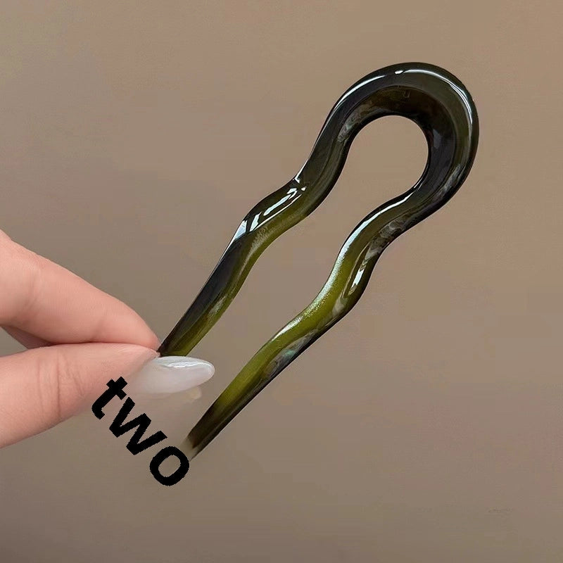 U-shaped Hairpin Women’s High-end Antique Style New Chinese Style Hair Hair Hairpin Headwear Simple Modern Daily Fixed Hairpin