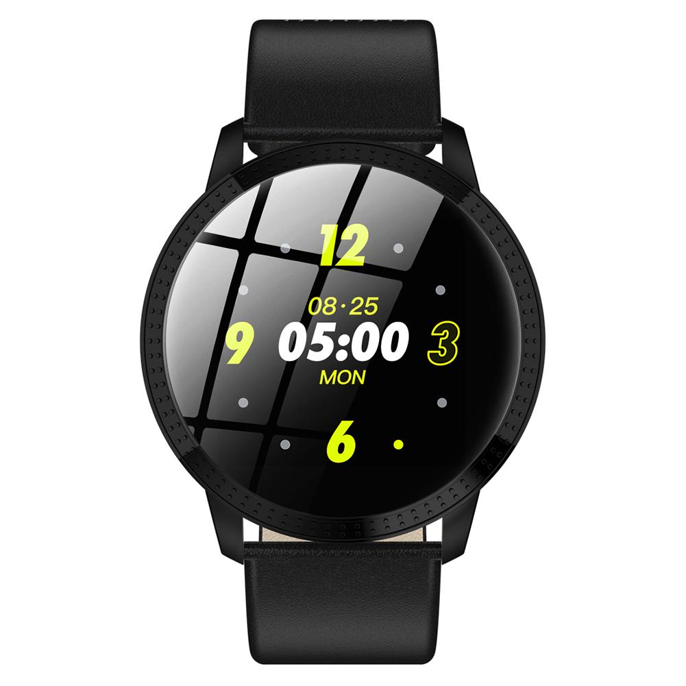 

696 CF18 Smart Bracelet IP67 Heart Rate Monitor Wristband (Black Leather), 501 Original