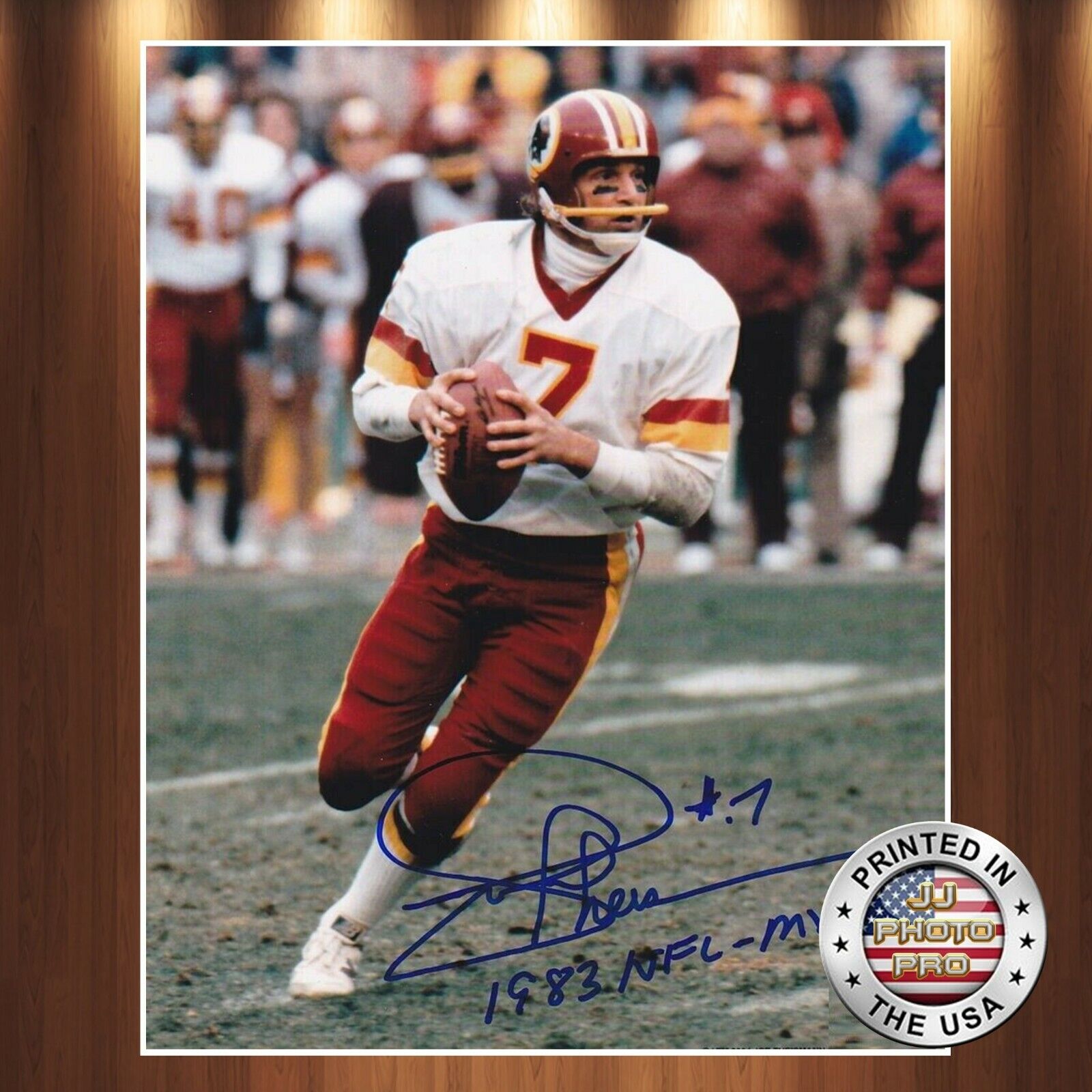 Joe Theismann Autographed Signed 8x10 Photo Poster painting (HOF Redskins) REPRINT