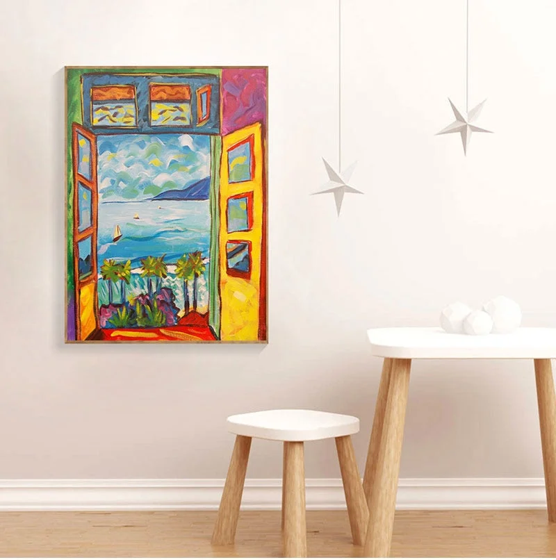 Famous Painter Matisse Landscape Painting Sight Outside The Window Wall Art Canvas Posters And Prints Canvas Painting Decorative