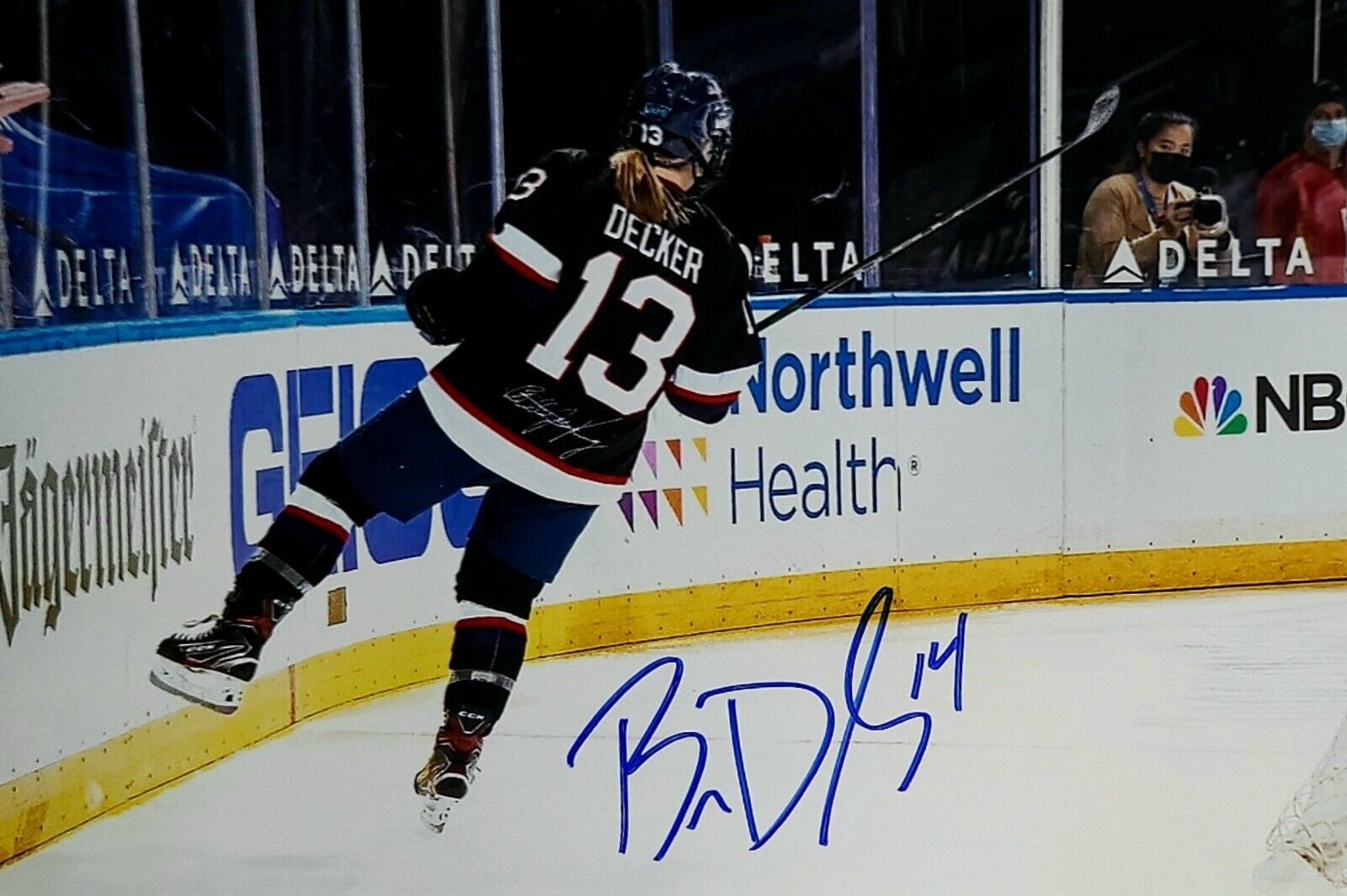 Brianna Decker Hand Signed Autograph Photo Poster painting Women's Hockey Team USA Olympics