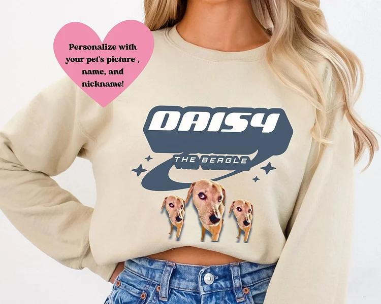 Retro Custom Shirt with Pet Picture Collage, Custom Dog Bootleg 90s Y2K Tee Hoodie