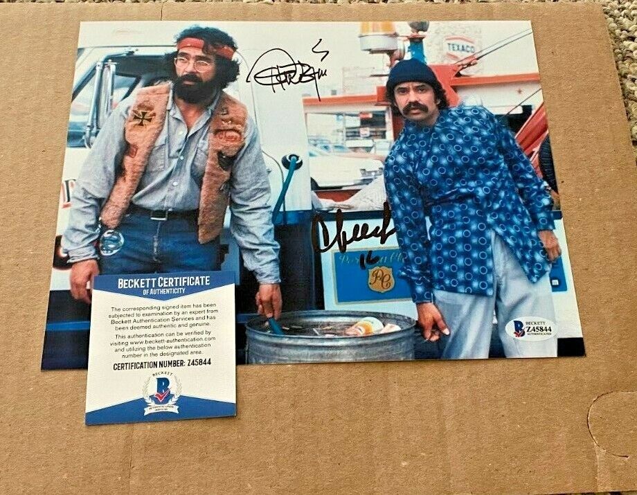 CHEECH & CHONG SIGNED 8X10 Photo Poster painting BECKETT CERTIFIED