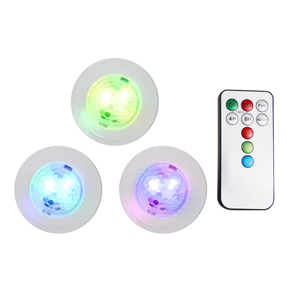 

3pcs Colorful Ball Lamp Remote Control LED Projector Atmosphere Nightlight, 501 Original