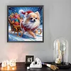 Christmas Dog - Diamond Painting - Partial Special Shaped Drill(Canvas|30*30cm)