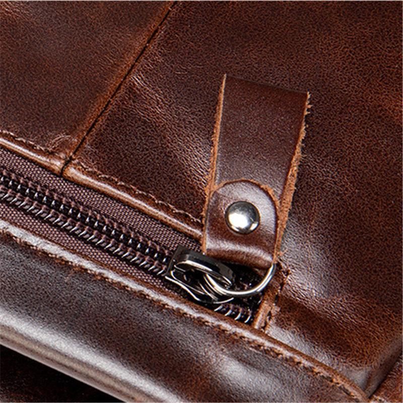 Mens Vintage Style Casual Leather Chest Bag Fanny Bag