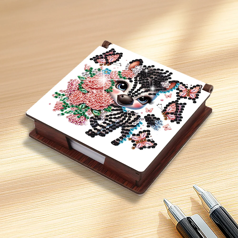DIY Butterfly Zebra Diamond Painting Note Box Paper 160 Sheets of Paper for DIY Art Craft