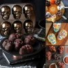 Halloween 3d Skull Cuisine Moule d'aluminium