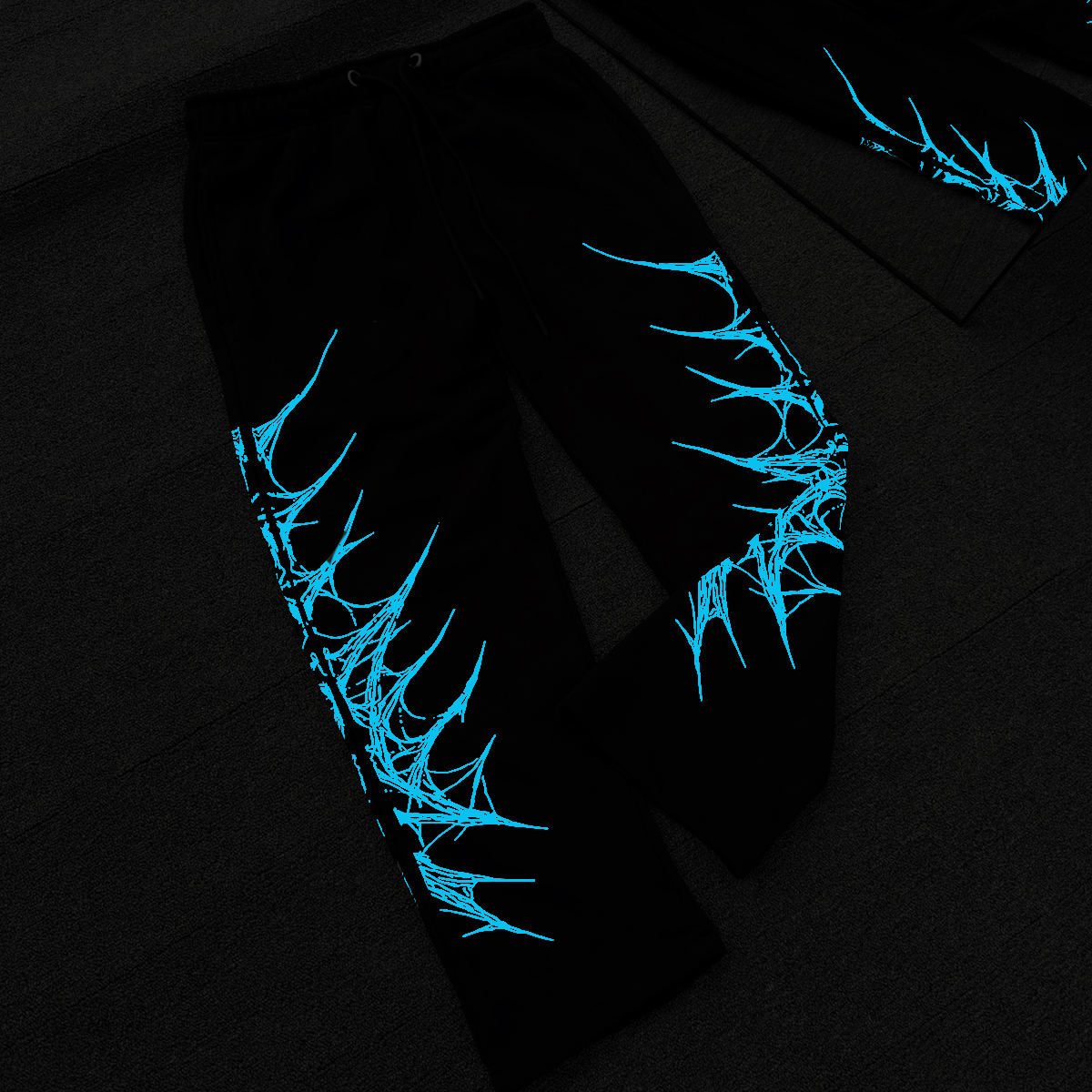 Luminous Gothic Print Cotton Blend Sweatpants