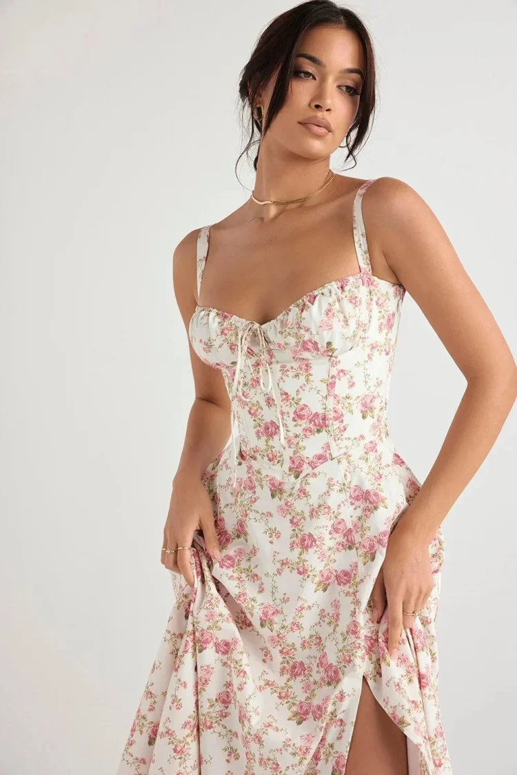 👠👙Comfortable Beauty-Print Bustier Sundress