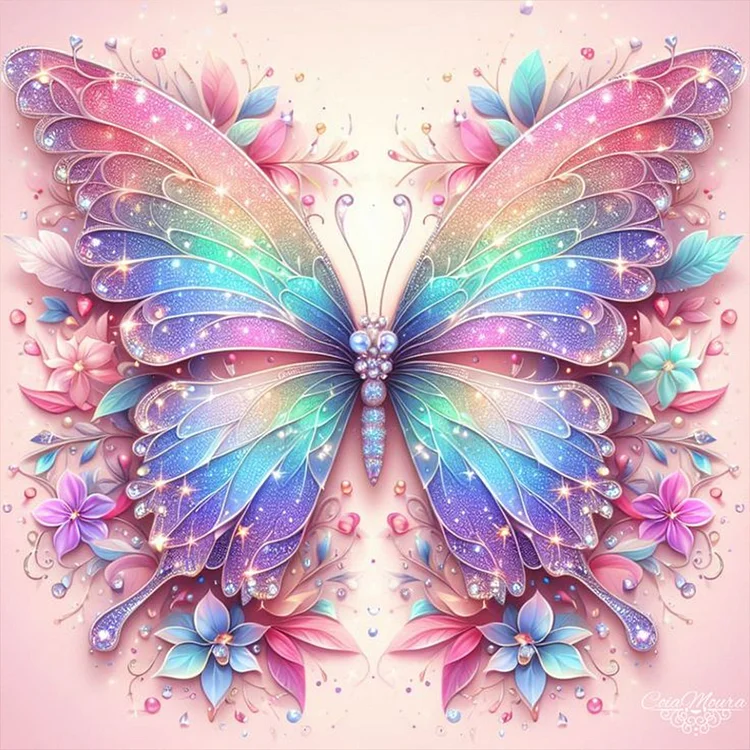 Fantasy Butterfly 30*30CM (Canvas) Full Round Drill Diamond Painting gbfke