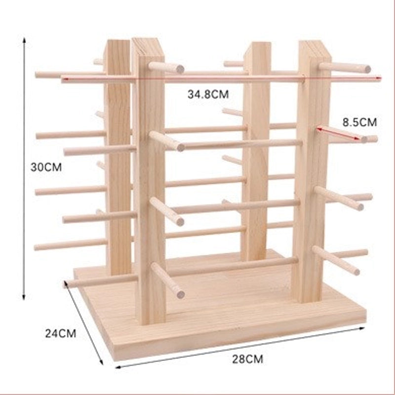 Minimalist Solid Color Solid Wood Patchwork Jewelry Rack