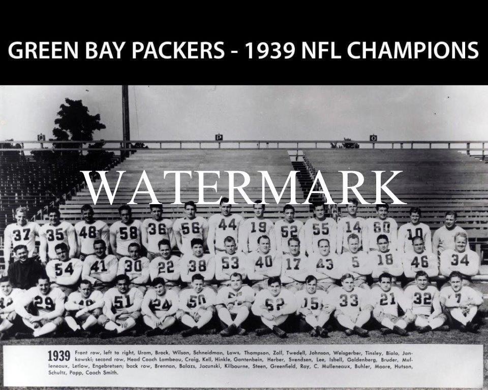 1939 GREEN BAY PACKERS Team Glossy 8 x 10 Photo Poster painting Poster