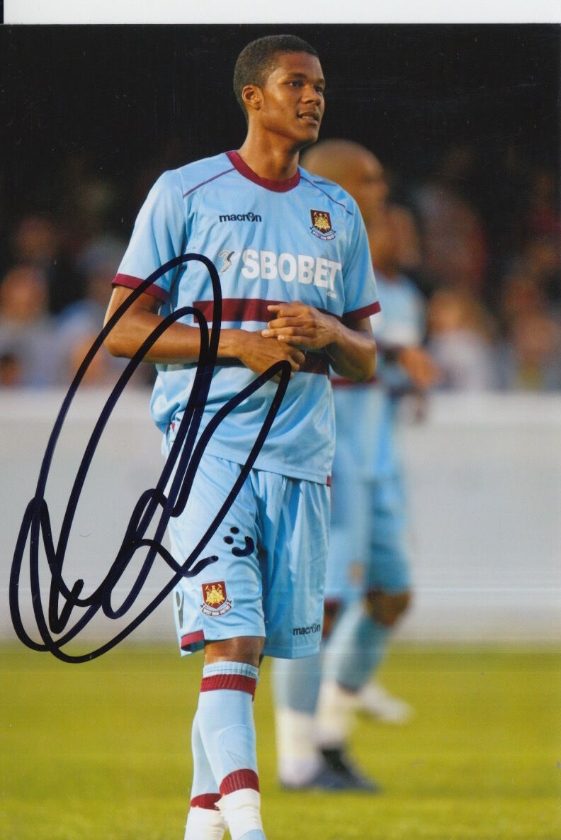 WEST HAM UNITED HAND SIGNED JORDAN SPENCE 6X4 Photo Poster painting 1.