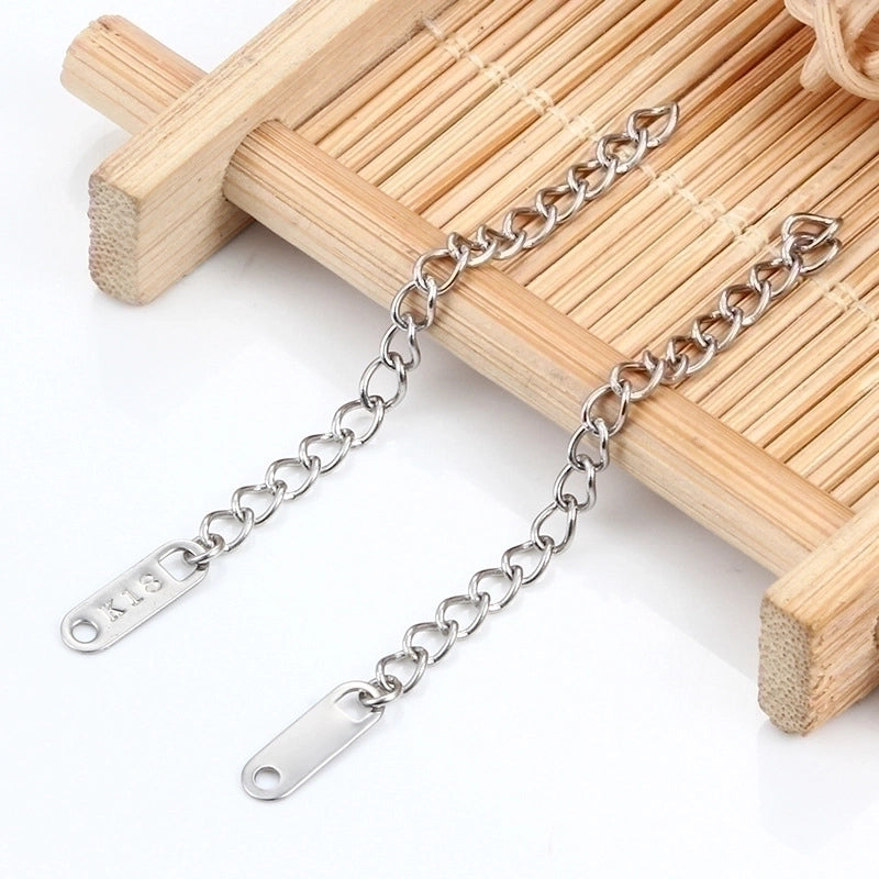 10 PCS/Package Stainless Steel Solid Color Extension Chain