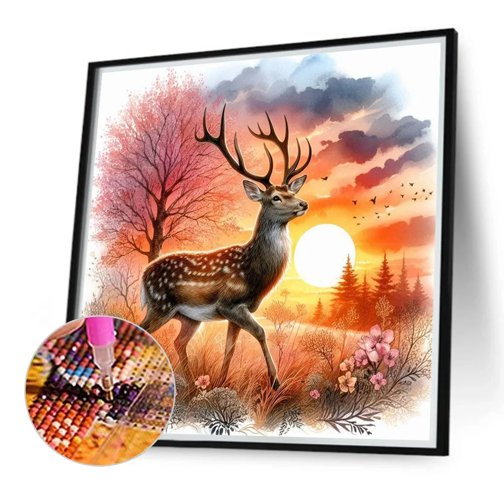 Diamond Painting - Full Round Drill - Deer(Canvas|40*40cm)