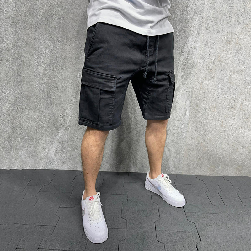Men's Multi-pocket Overalls Shorts