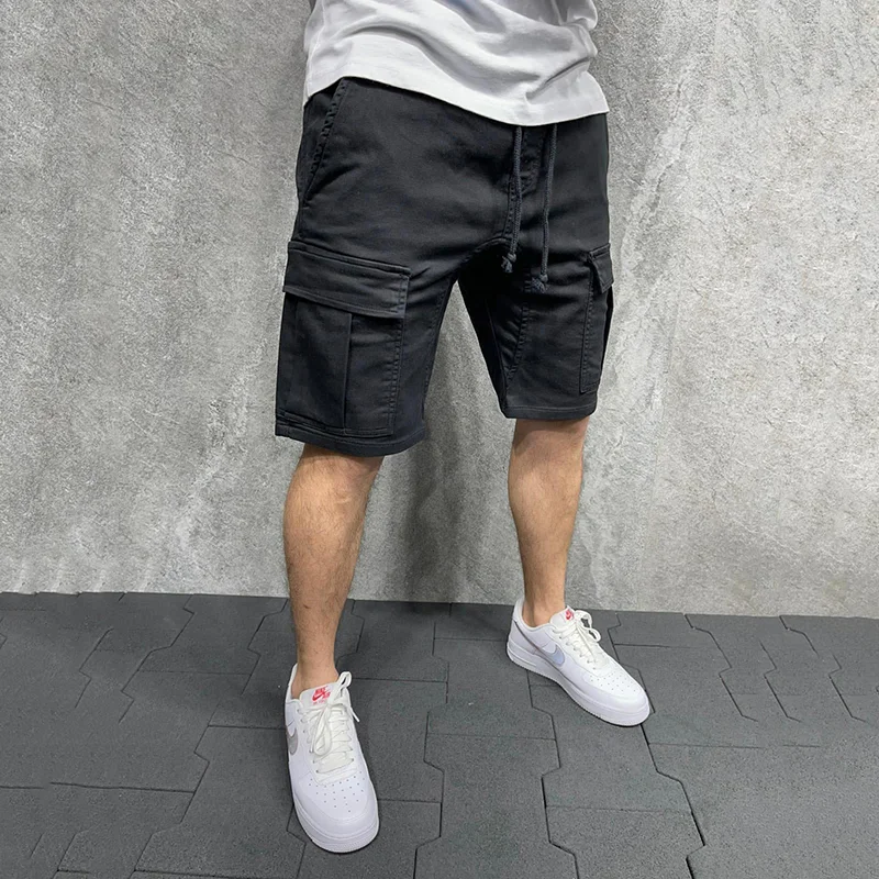 Men's Multi-pocket Overalls Shorts