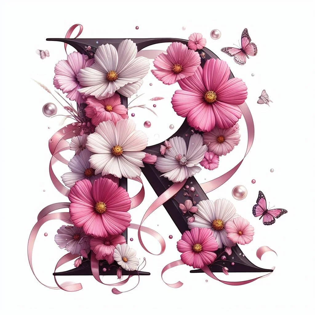 Diamond Painting - Full Round Drill - Flower Butterfly Alphabet(Canvas|30*30cm)