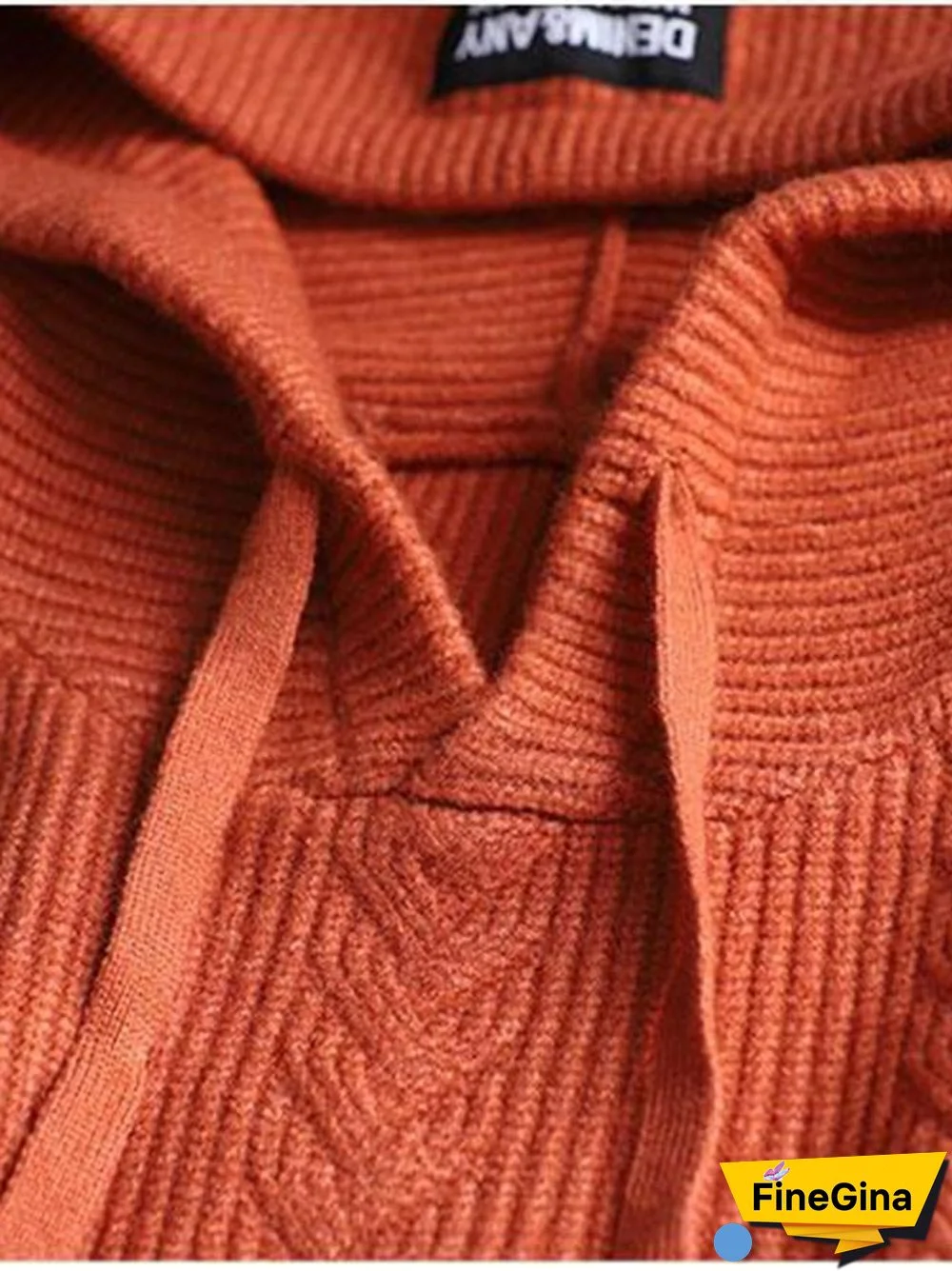 Women's Retro Literary Loose Casual Hooded Drawstring Pullover Sweater