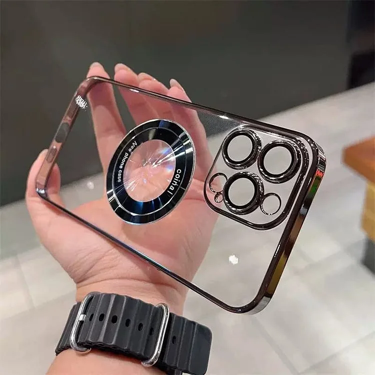 2023 Nouveau Étui magnétique transparent Étui pour iPhone