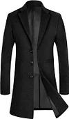 APTRO Men's Luxury Full Length Trench Coat Long Wool Overcoat Winter Windbreaker