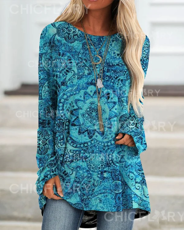 Vintage Loose Long Sleeve Top