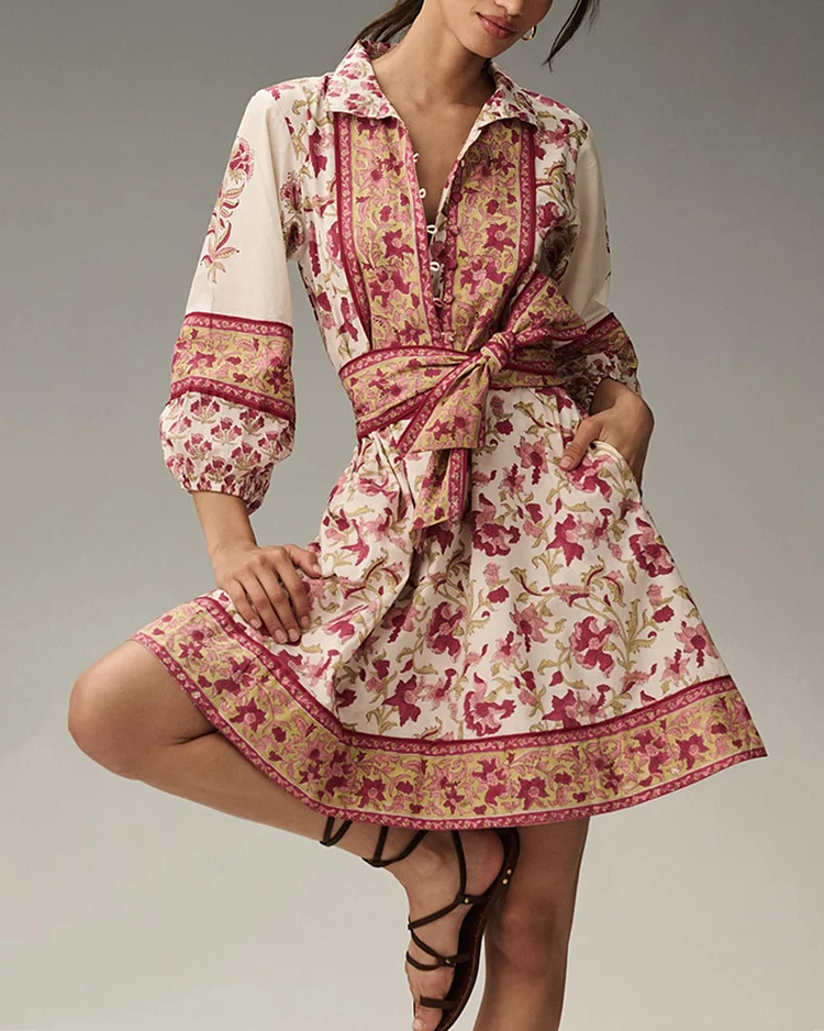 Elegant and Stylish Printed Mini Dress for Women