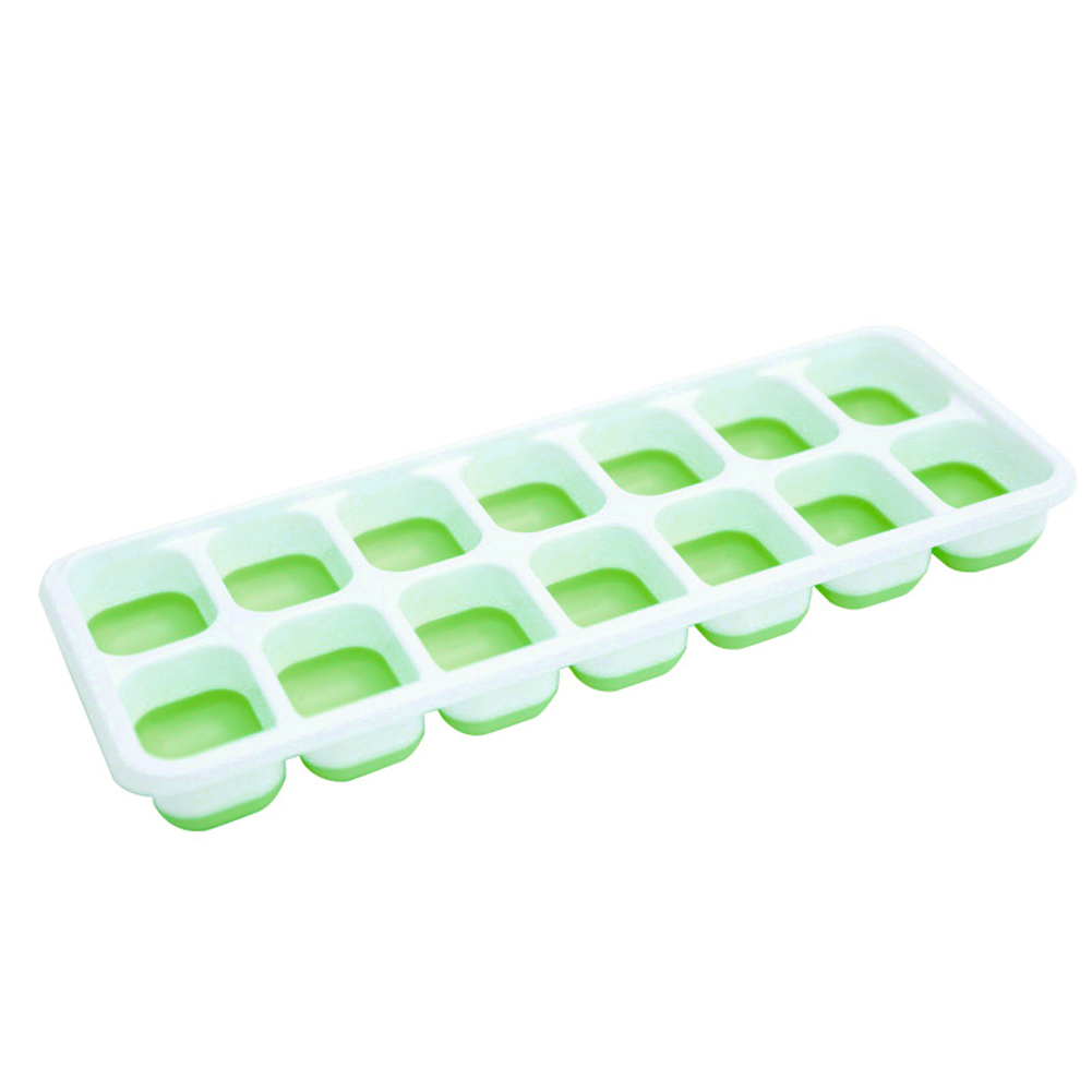 

14 Grid Plastic Ice Cube Tray Mold DIY Popsicle Ice Cube Freezer with Cover, Blue, 501 Original