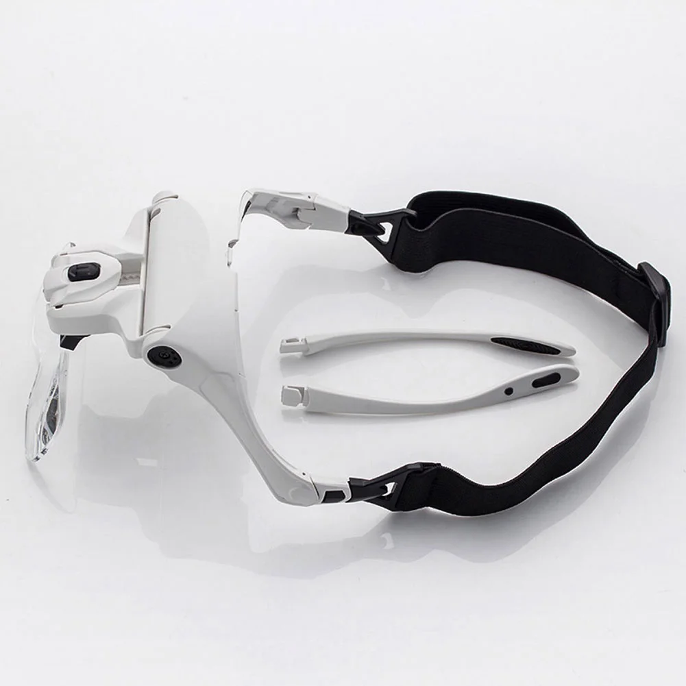 Magnifying Glasses Loupe Headband Magnifier with LED Light Jeweler Tools