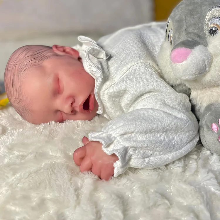 17" Cute Lifelike Handmade Silicone Sleeping Reborn Toddlers Baby Doll Named Octavia