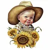 Diamond Painting -DIY Round Drill Sunflower Cowboys(40x40cm)