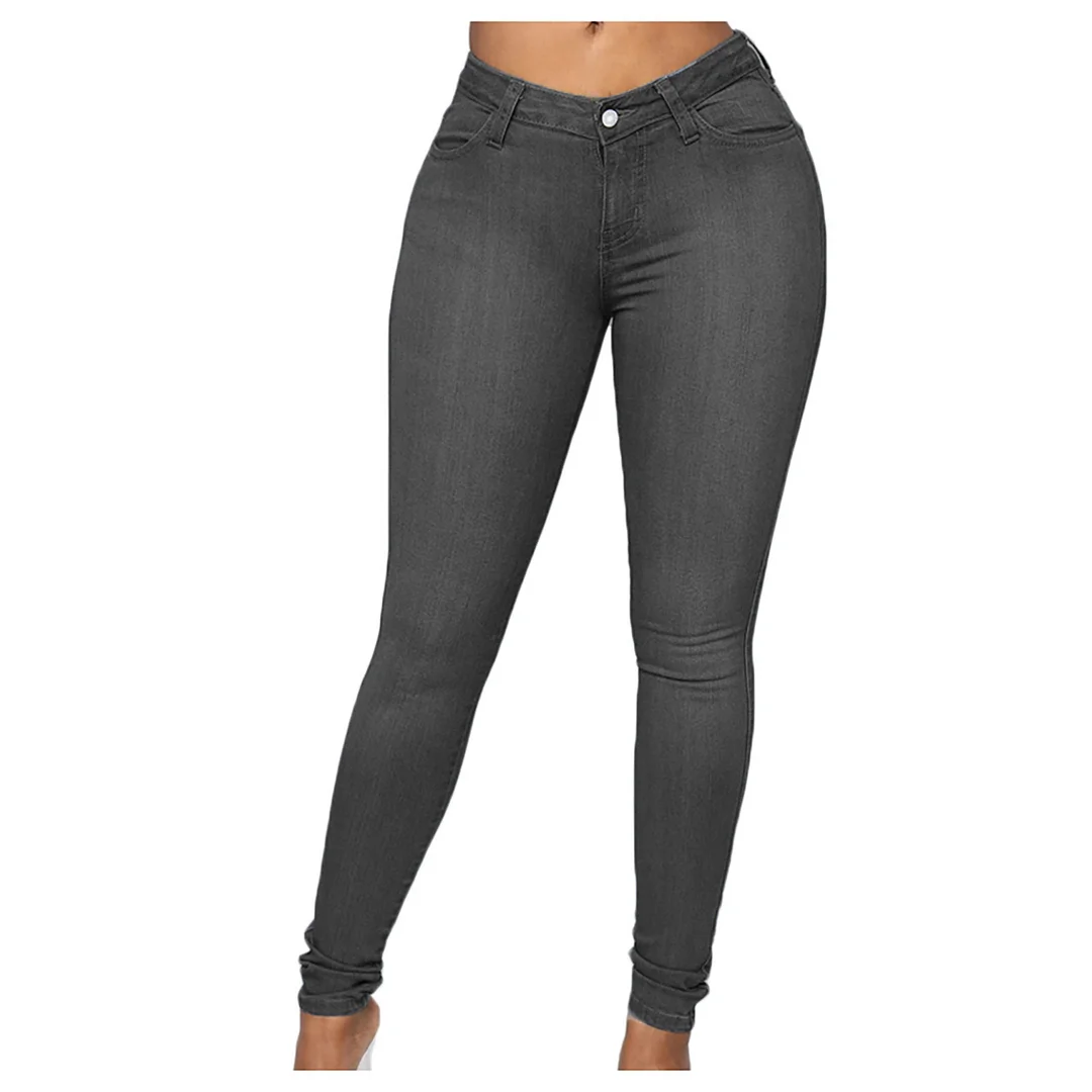 Zingj Autumn And Winter 2022 Female Jeans Pants Temperament Commuting Fitness Pants Tight Pants-Outfit Ideas