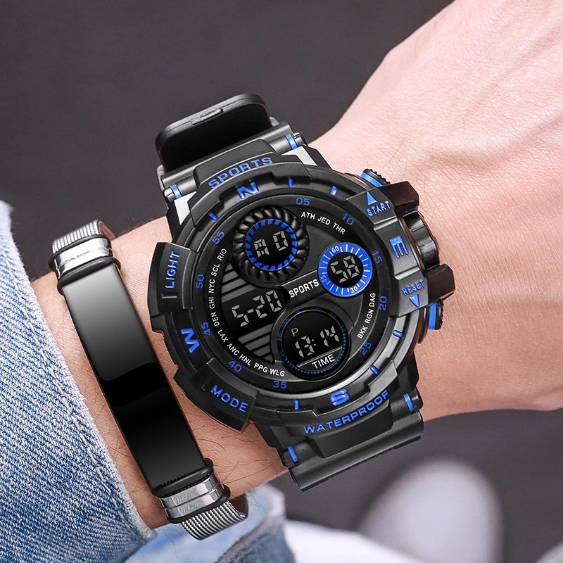 Direct Men’s Outdoor Korean-style Trendy Popular Large Dial Sports Waterproof Children’s Electronic Watch For Male And Female Students
