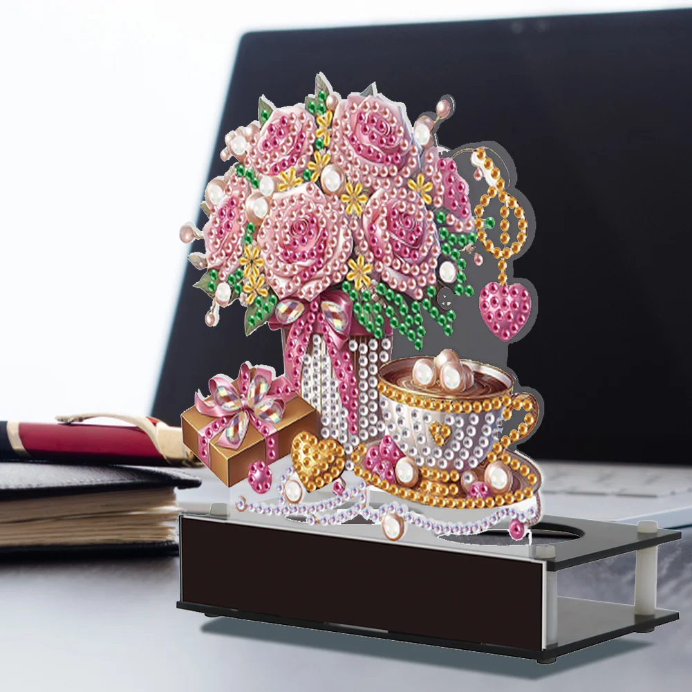 DIY Afternoon Tea Diamond Painting Candle Holder Ornaments Aromatherapy Candle Holder