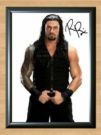 Roman Reigns Signed Autographed Photo Poster painting Poster Print Memorabilia A2 Size 16.5x23.4