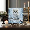 DIY Pearl Painting Owl for Home Wall Decor with Frame(25x25cm)