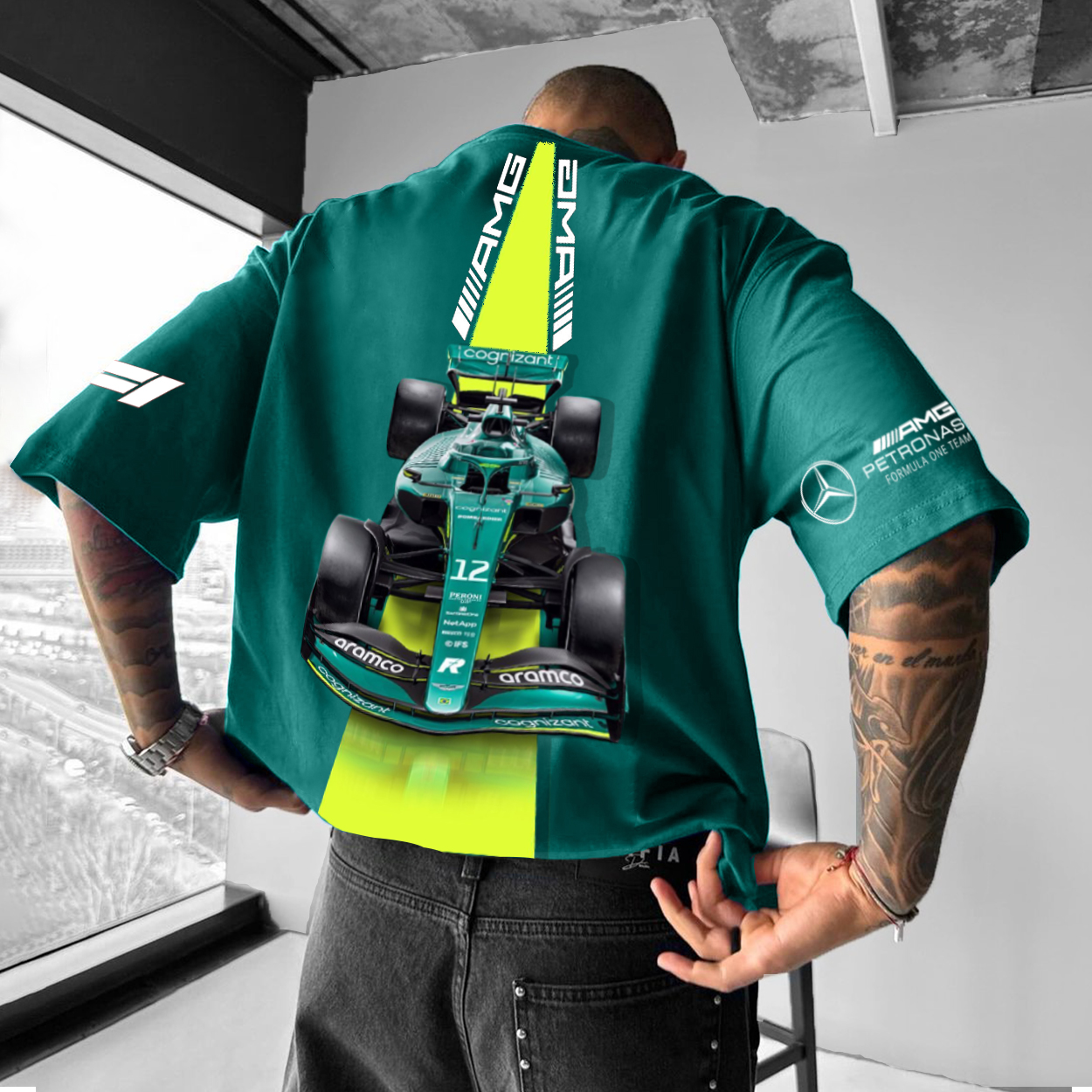  Racing Car Graphic T-Shirt for Sports Enthusiasts