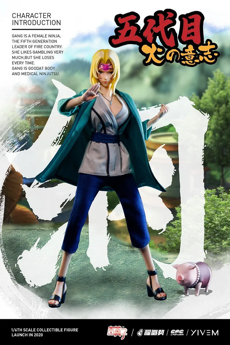 In-stock 1/6 Scale Action Figure Naruto NARUTO Tsunade Ninjutsu Gang Figure by MOZ Studio MSAF001